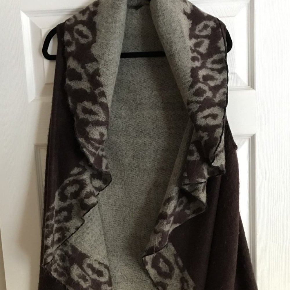 Leopard Print and Chocolate Cozy Shawl